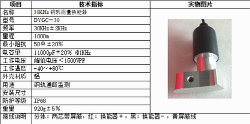 鐵軌檢測(cè)換能器 鐵軌檢測(cè)換能器